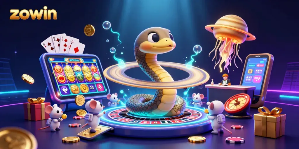 Zowin players engaging in exciting bets while exploring a vibrant online casino atmosphere.