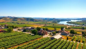 Discover where is clarksburg California with scenic views of vineyards and nature in this tranquil image.