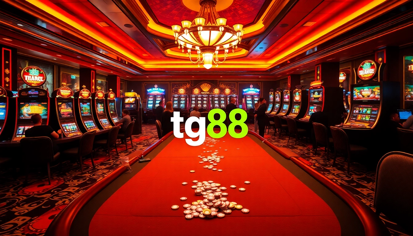 Experience the excitement of tg88 casino gaming with vibrant tables and slot machines.