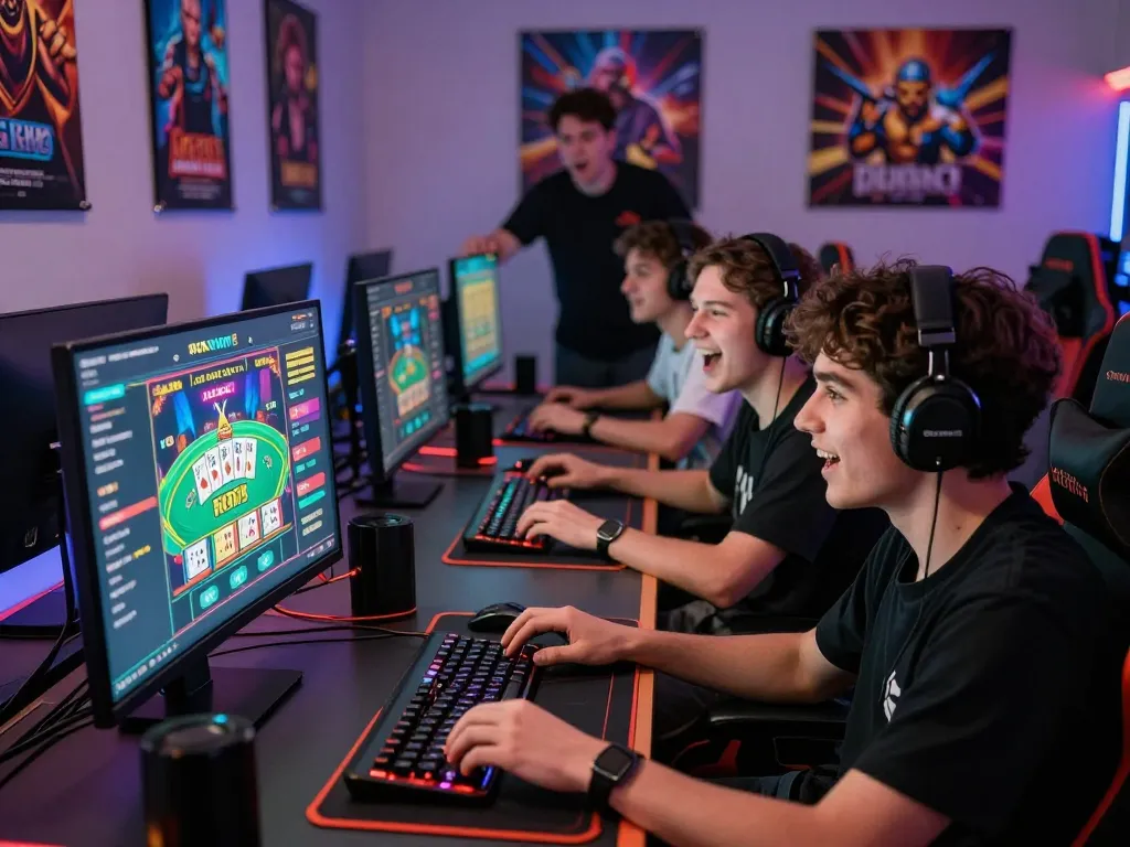 Engaged players enjoying rikvip live casino games with vibrant graphics and an exciting atmosphere.