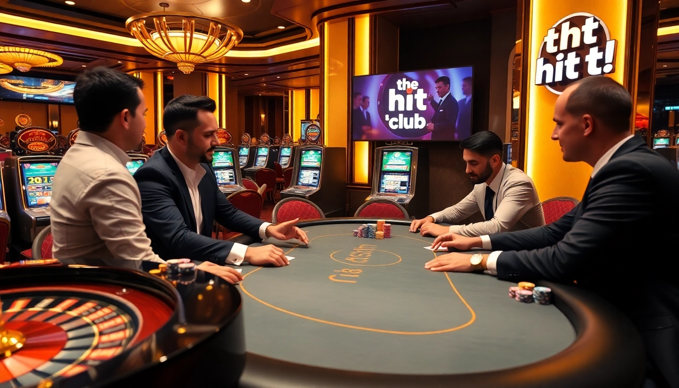 Join the excitement at hit club with engaging poker games at a luxury casino.