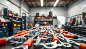 Hazet tools USA displayed in a professional automotive workshop, emphasizing quality and durability.