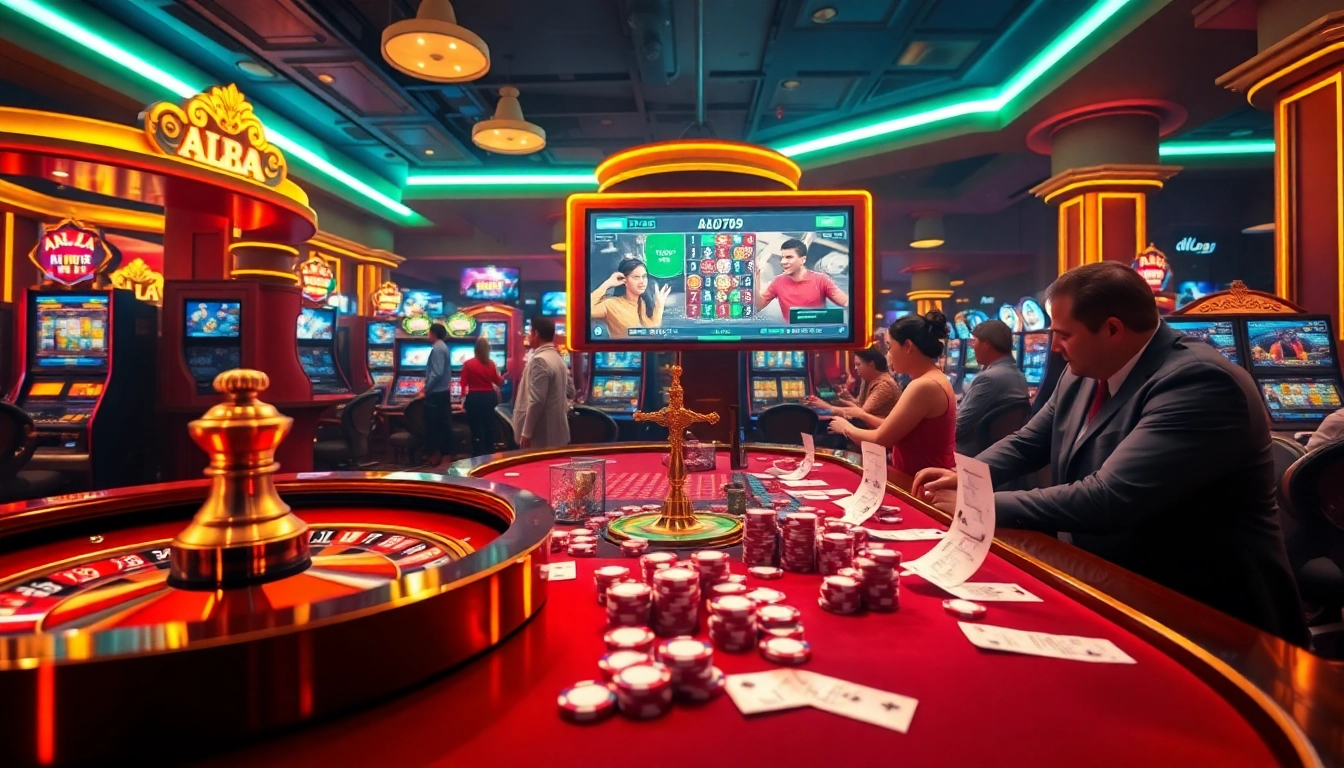 Experience the thrill of gambling at https://alo789club.net/ with vibrant casino visuals showcasing exciting betting action.