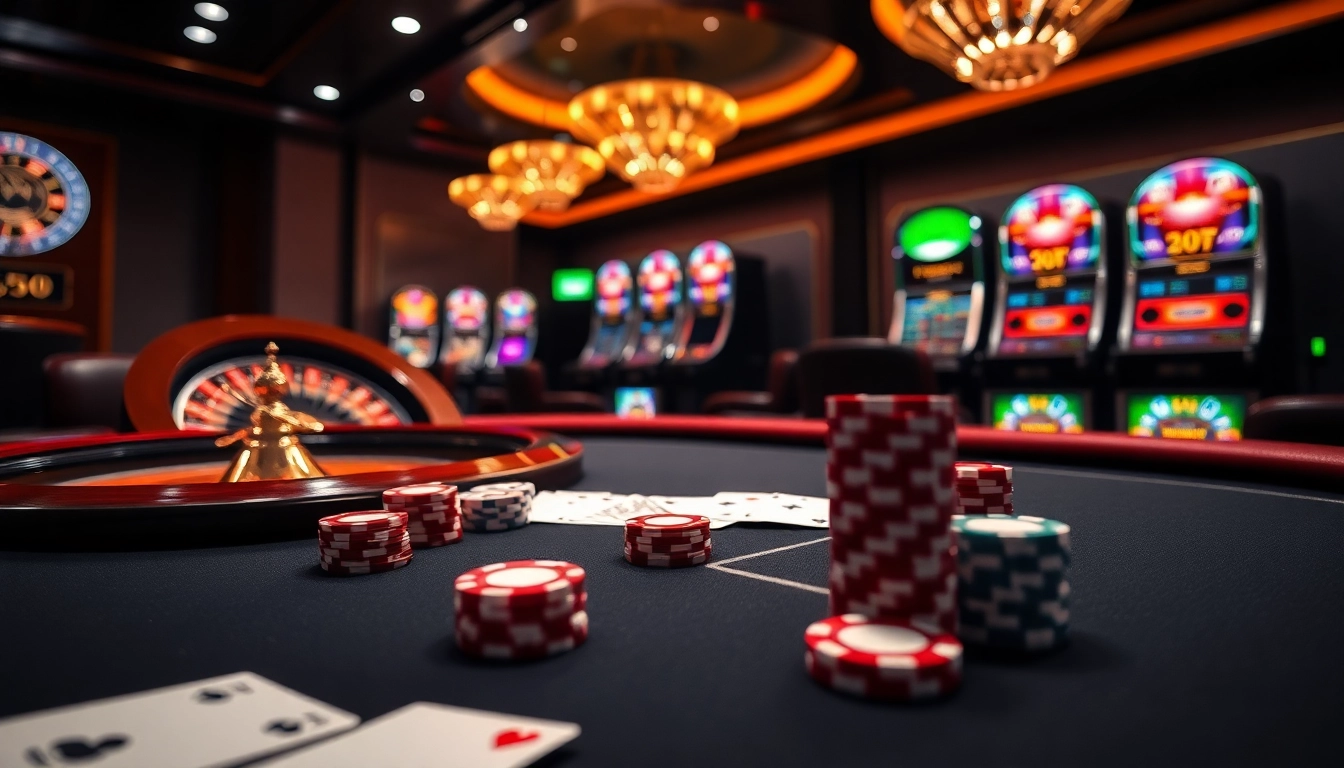 Experience the thrill of gambling at https://xx88.trading/ with our luxurious casino setup featuring poker and roulette.