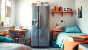 Storage and organization tips for a dorm room fridge packed with essentials.