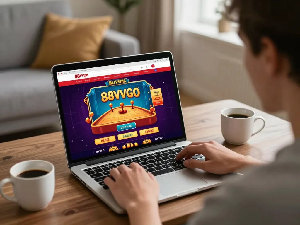 Player engaging with the 88vvgo online casino platform, immersed in a strategic gaming session.