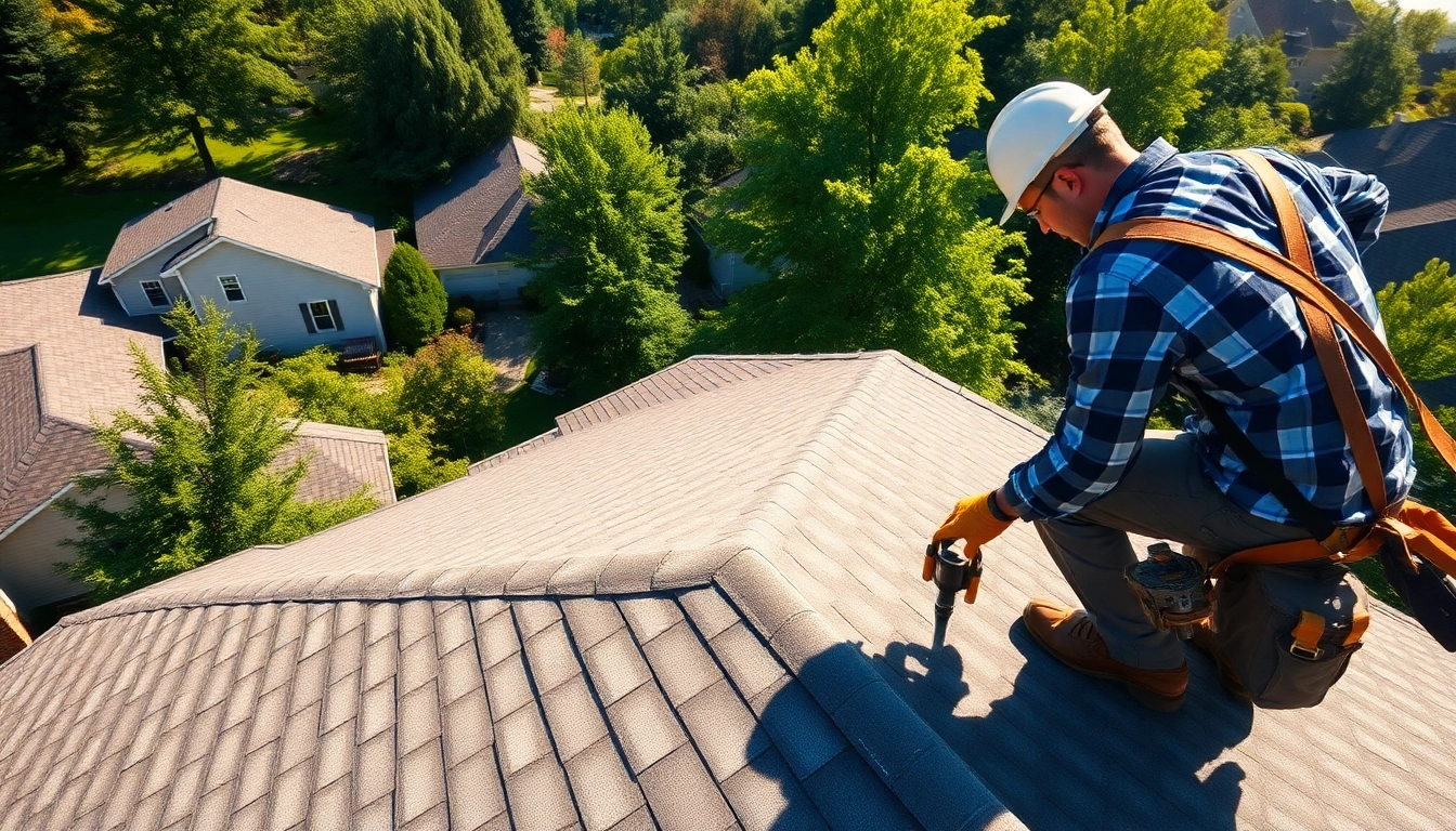 Inspecting a roof in South Jersey, showcasing quality service and professional tools.