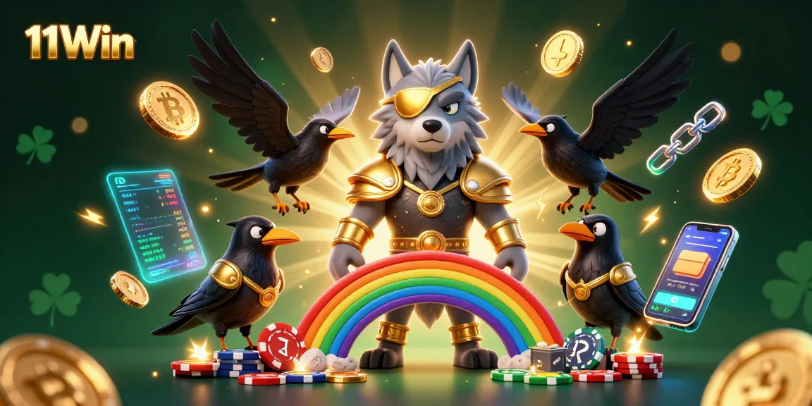11Win offers a thrilling online gaming experience featuring vibrant slot reels and Norse mythology elements.