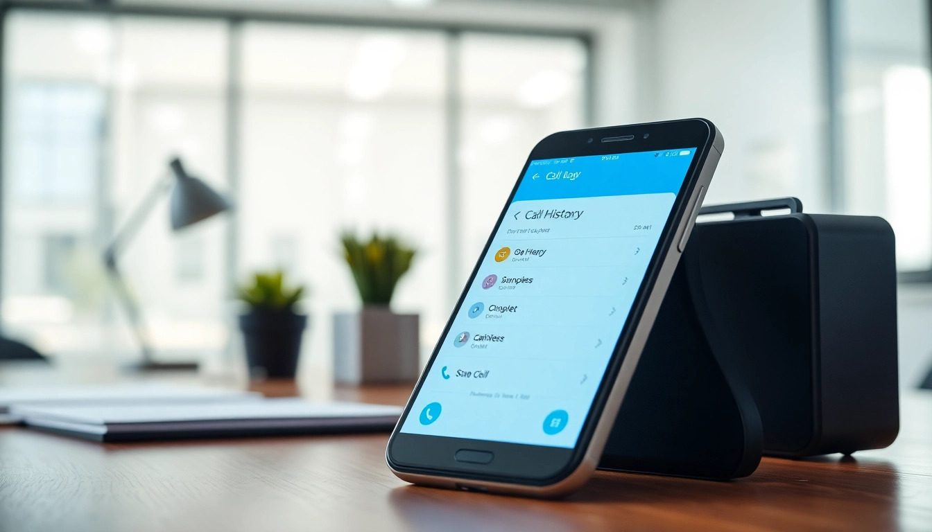 Explore essential features of a call history checker in a modern office setting.