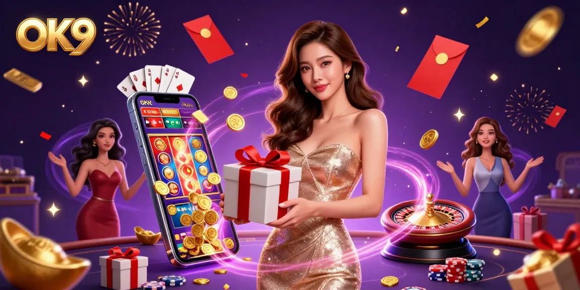 Play the exciting slot games at OK9 while winning big rewards in a vibrant casino atmosphere.