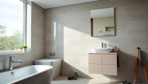 Engaging bathroom installation Manchester with modern fixtures and elegant design details.