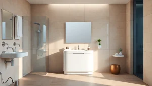 Erleben Sie die Eleganz der sonni Duschkabine in einem modernen Badezimmer mit stilvollem Design.