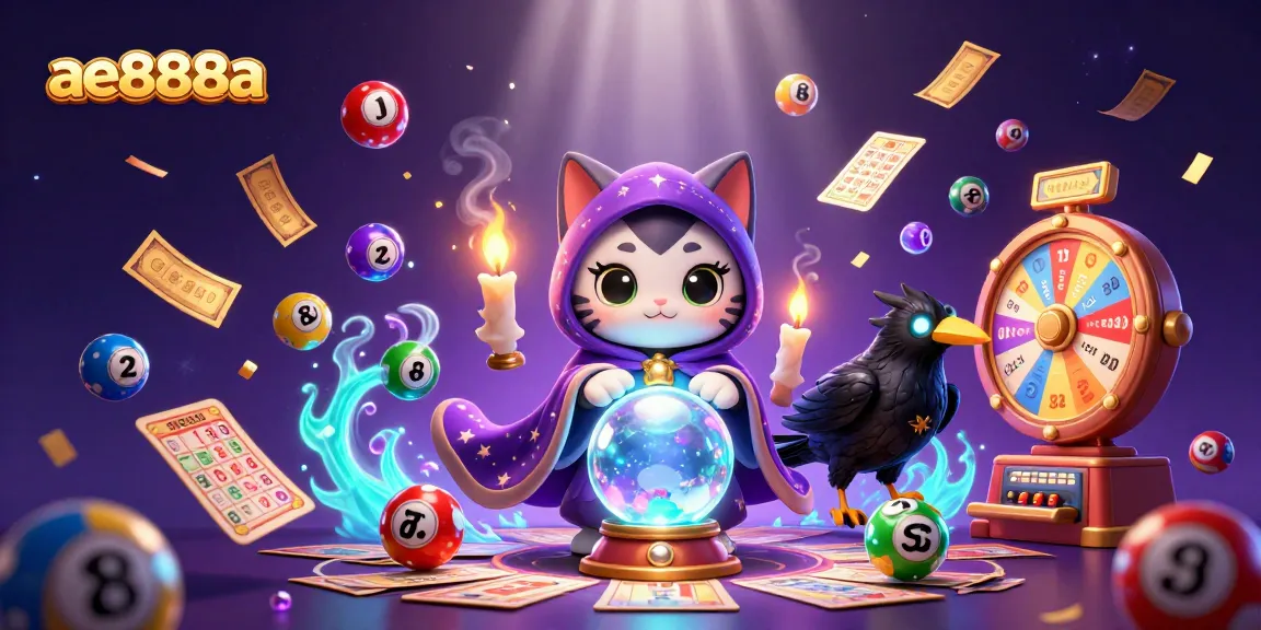 Experience the excitement of ae888a with a unique casino-themed 3D illustration featuring mystical characters and vibrant game elements.