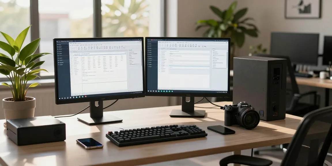Refurbished PC in a modern office workspace enhancing productivity and comfort.
