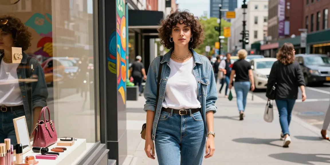 Looksmaxxing transformation in an urban setting with stylish individual reflecting self-improvement.