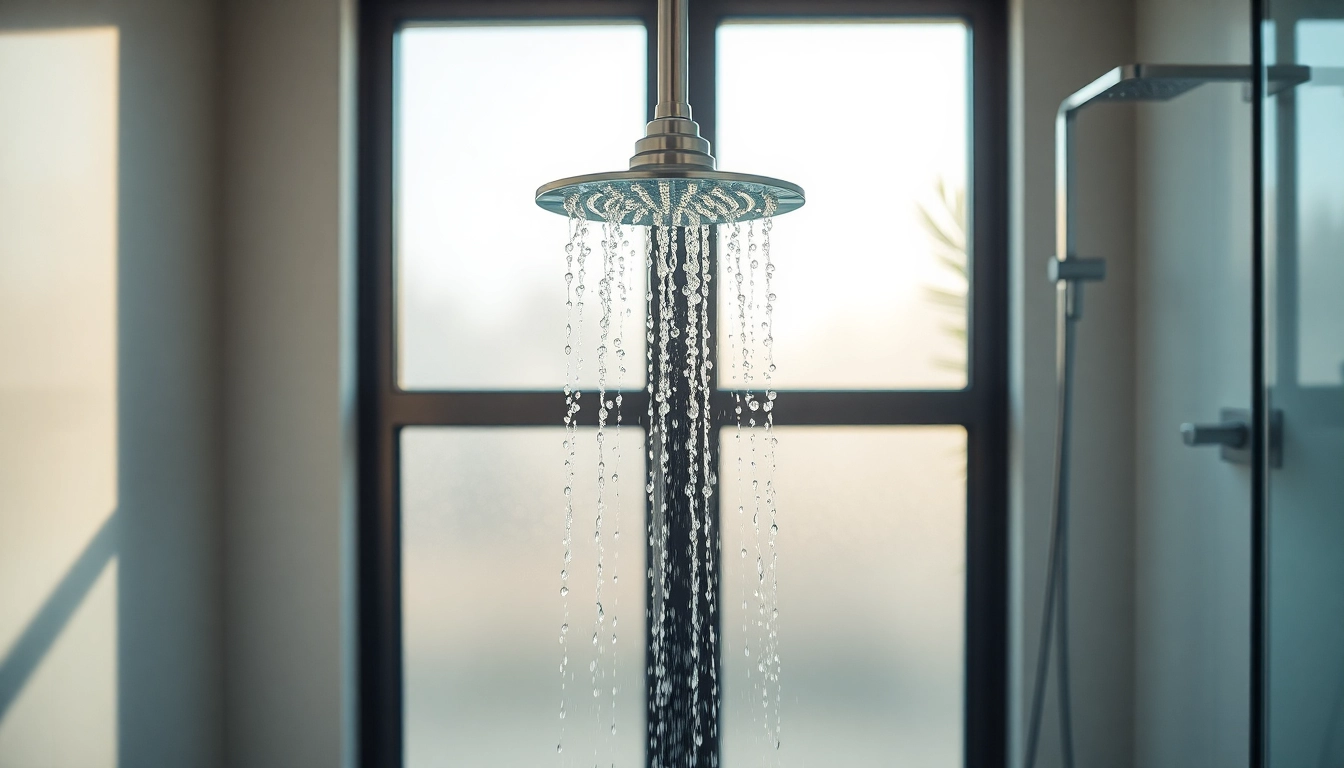 Experience stunning elegant showers with modern fixtures in a luxurious bathroom.